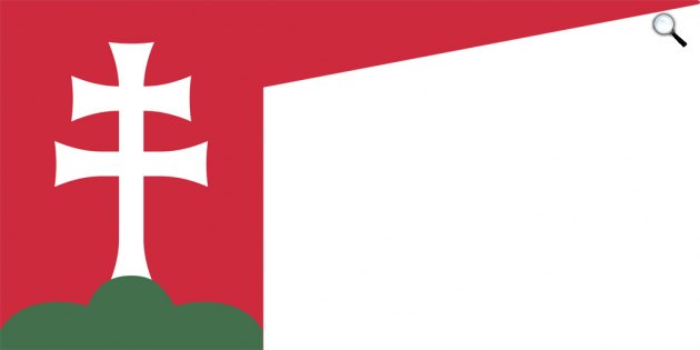 Magyar zászló - Árpád-házi királyi zászló a 12. század végétől (Fotó: Wikimédia)
