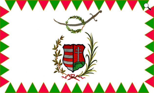 Magyar zászló - 1848-49 korabeli (Fotó: Wikimédia)