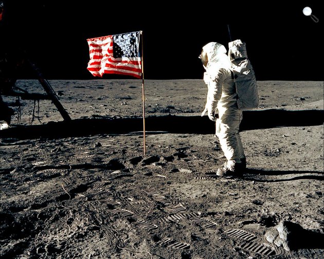 Edwin Buzz Aldrin amerikai űrhajós, a 2. ember, aki a Holdon járt (Fotó: NASA)