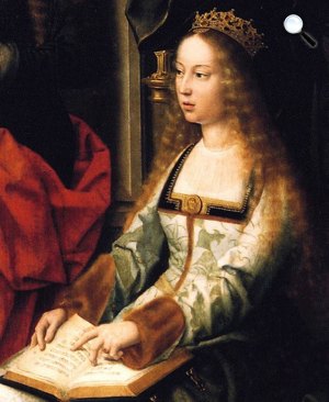 I. (Katolikus) Izabella, Kasztília királynője, 1520, részlet (Fotó: Wikimédia)