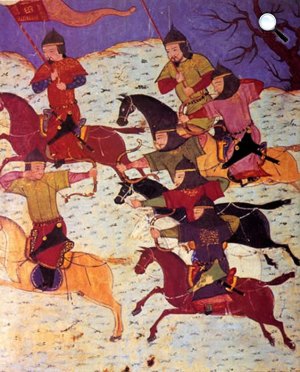 Jāmi al-tawārīkh: Tatár lovasok, miniatúra, 1294 (Fotó: Wikimédia)