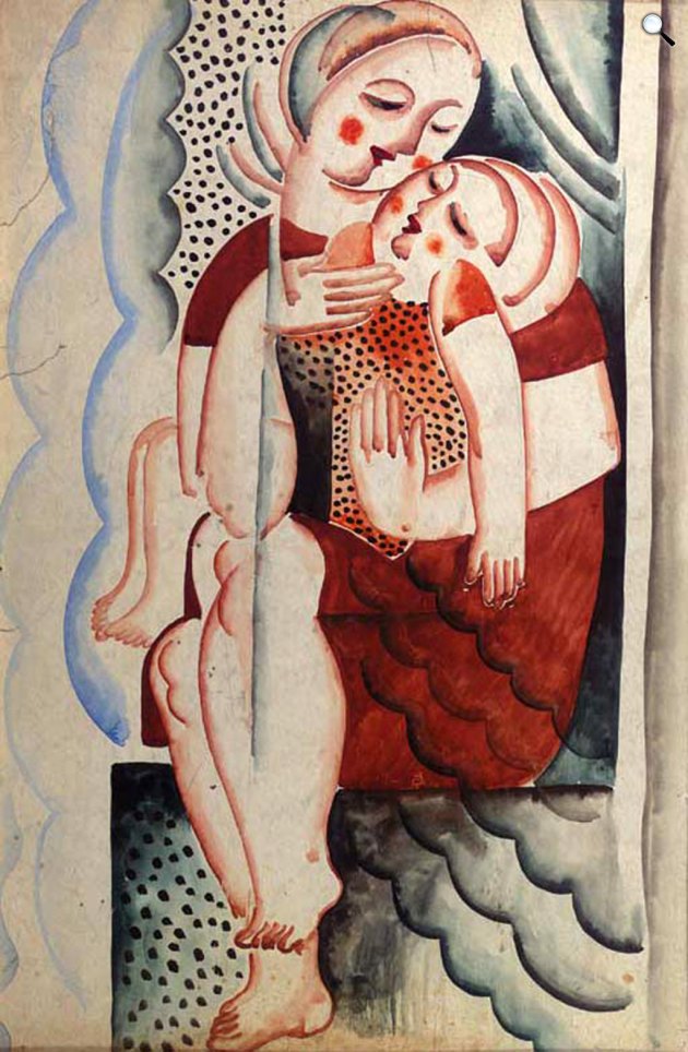Kádár Béla: Anya és gyermeke, 1940-es évek (Fotó: christies.com)