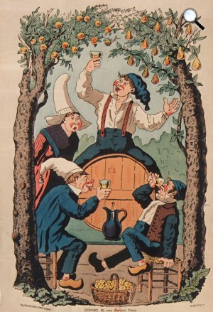 Vidám népies poszter az almaborról, 1850 (Fotó: bretagne.en)