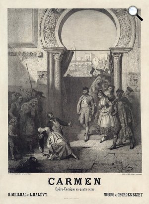 Georges Bizet Carmen premierjének plakátja, 1875 (Fotó: Wikimédia)
