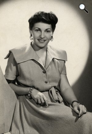 Kertész Imréné Vas Albina (1920-1995), az irodalmi Nobel-díjas író első felesége (Fotó: Kertész Intézet)
