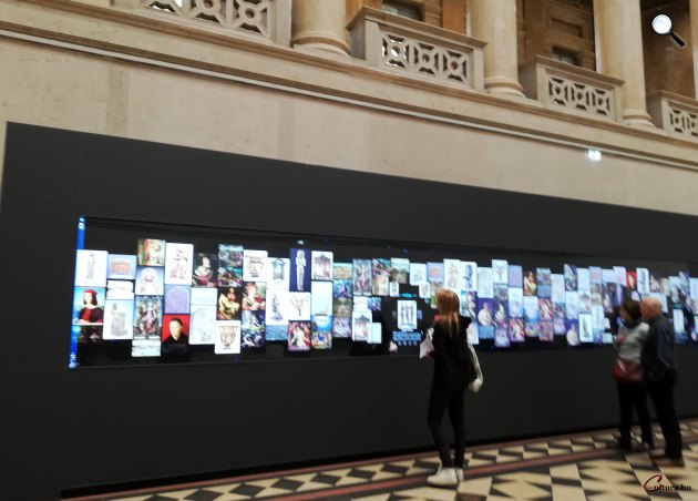 Szépművészeti Múzeum 15 méter hosszú múzeumi LCD-fala, Budapest (Fotó: Kibelbeck Mara/cultura.hu)