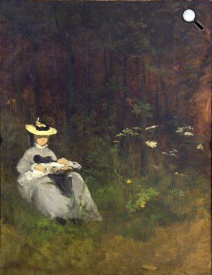 Benczúr Gyula: Nő az erdőben, 1875 (Fotó: OSZK)