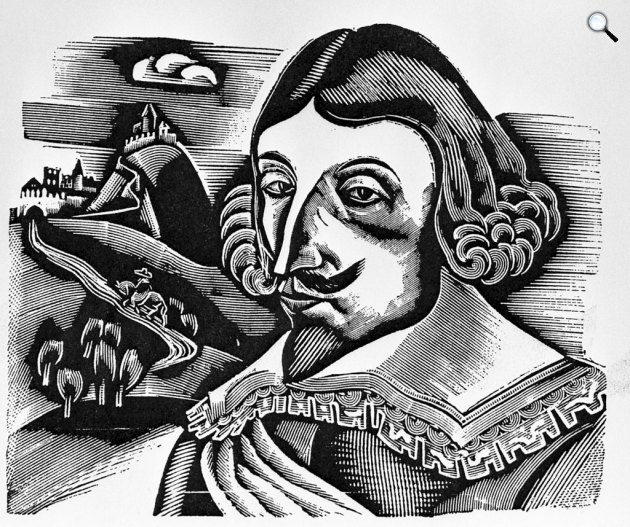 Molnár-C. Pál: Cyrano de Bergerac portréja, fametszet (Fotó: Molnár-C. Pál Múzeum)