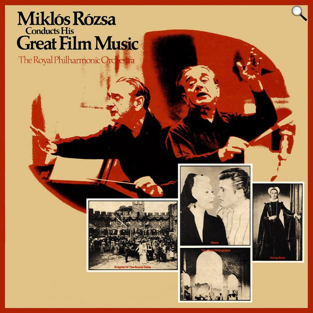 Rózsa Miklós (1907-1995) háromszoros Oscar-díjas magyar születésű amerikai zeneszerző, karmester - lemezborító (Fotó: listal.com)