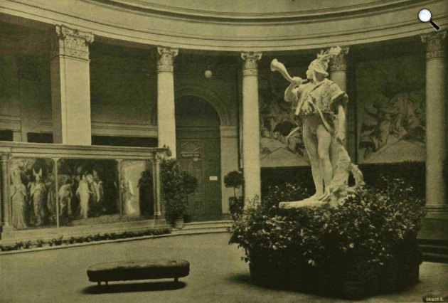 A Képzőművészeti Társulat tavaszi kiállítása, 1901 (Fotó: Vasárnapi Ujság/OSZK)