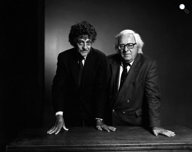 Kurt Vonnegut író és Ray Bradbury író (Fotó: Yousuf Karsh/Pinterst)