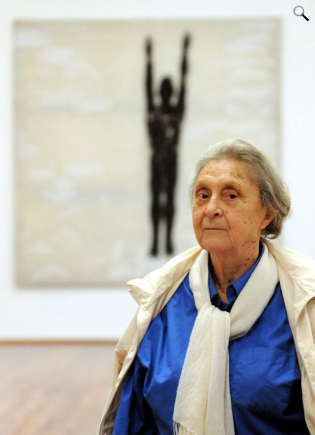 Reigl Judit (1923-2020) világhírű magyar festőművész (Fotó: MTI/Oláh Tibor)