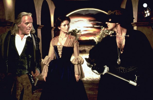 Zorro álarca - Anthony Hopkins, Catherine Zeta Jones, Antonio Banderas, 1998 (Fotó: listal.com)