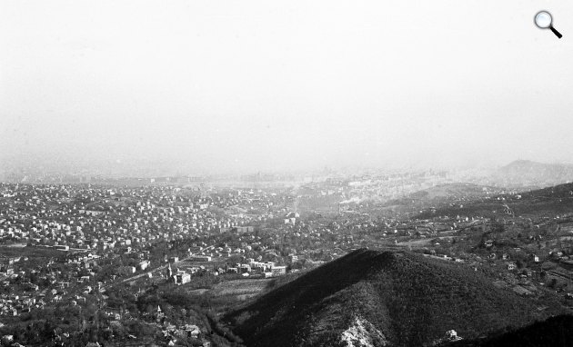 János-hegy, kilátás az Erzsébet-kilátóból, 1966 (Fotó: Fortepan/dr. Tóth Károly)