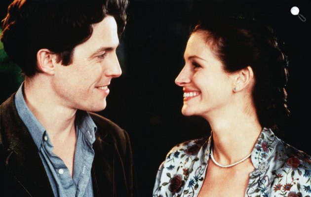 Sztárom a párom (Notting Hill) - Hugh Grant és Julia Roberts, 1999 (Fotó: listal.com)