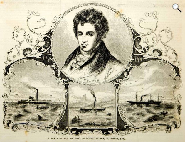 Robert Fulton (1765-1815) amerikai mérnök, a gőzhajó feltalálója (Fotó: Wikimédia)