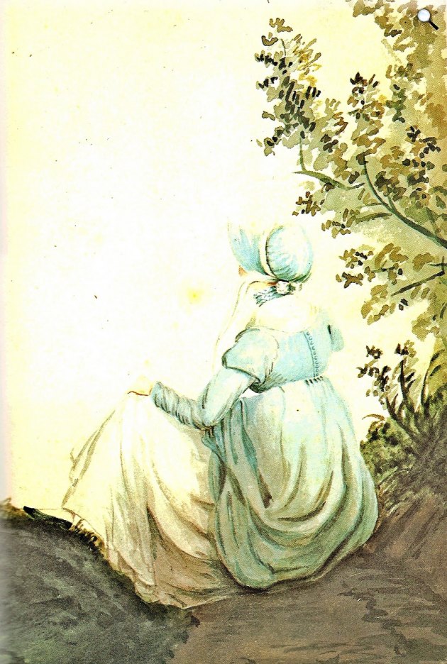 Cassandra Austen: Jane Austen portréja hátulról, 1804 (Fotó: janeausten.co.uk)