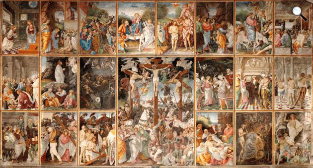 Gaudenzio Ferrari: Krisztus életének és szenvedésének történetei, 1513, Santa Maria delle Grazie templom, Varallo Sesia (Fotó: Wikiart)