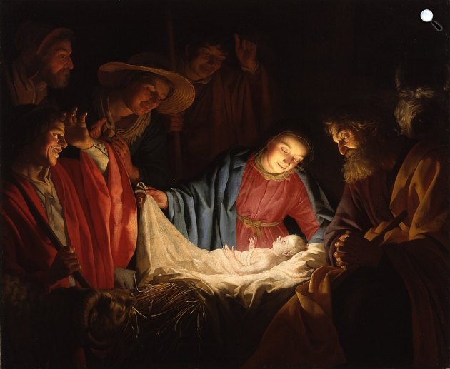 Gerard van Honthorst: Pásztorok imádata,1622 (Fotó: Wikiart)