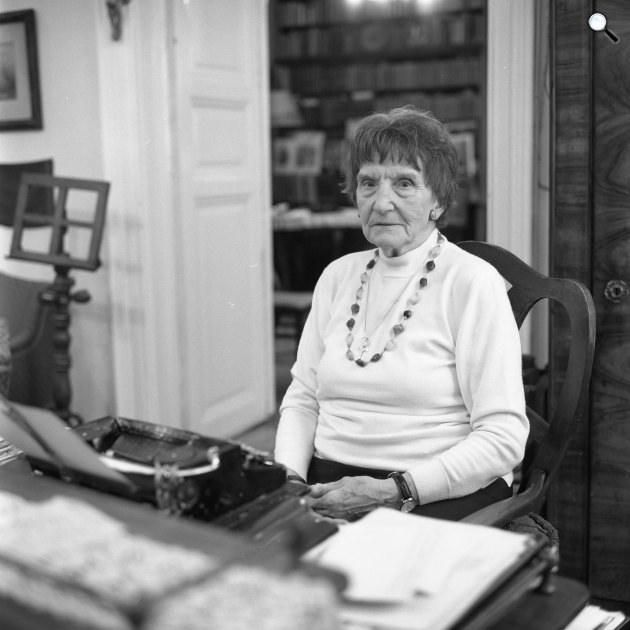 dr. Erdélyi Zsuzsanna (1921-2015) Kossuth-díjas magyar néprajztudós, folklorista (Fotó: Lugosi Lugó/MMA)