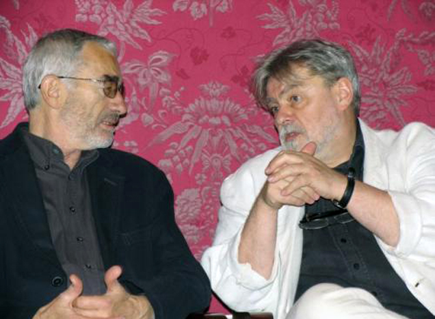 Bodor Ádám és Parti Nagy Lajos írók, 2007 (Fotó: DIA/PIM)