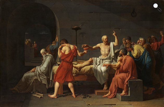 Jacques-Louis David: Szókratész halála, 1787 (Fotó: MET/Wikimédia)