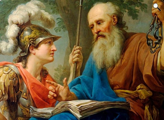 Marcello Bacciarelli - Szókratész Alcibiadészt tanítja, 1776-77, részlet (Fotó: Wikimédia)