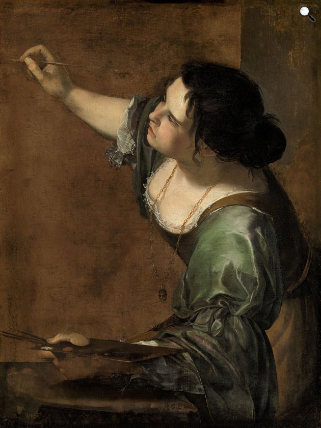 Artemisia Gentileschi (1593-1654): Önarckép, mint a festészet allegóriája, (La Pittura), 1638-39 (Fotó: Wikimédia)