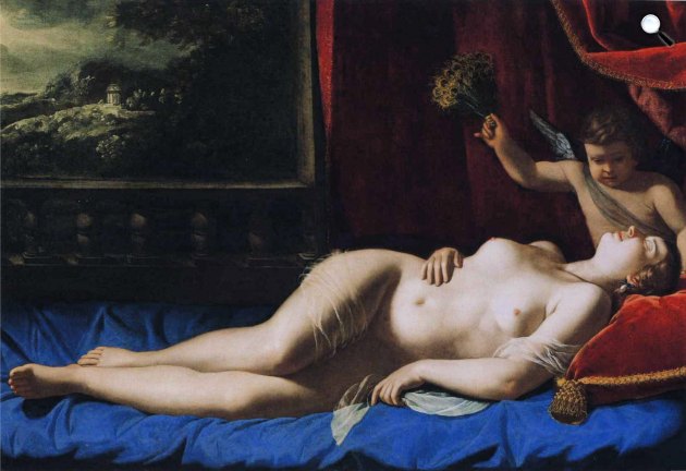 Artemisia Gentileschi (1593-1654): Vénusz és Ámor, (Alvó Vénusz), kb. 1625-1630 (Fotó: Virginia Museum of Fine Arts/Wikimédia)