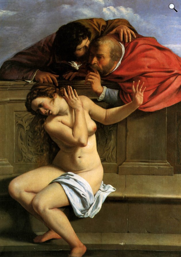 Artemisia Gentileschi (1593-1654): Zsuzsanna és a vének, 1910 (Fotó: Schönborn-gyűjtemény, Pommersfeld/Wikimédia)