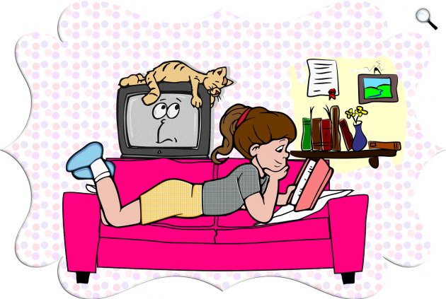 Fiatal lány olvas otthon, illusztráció (Fotó: Pixabay)