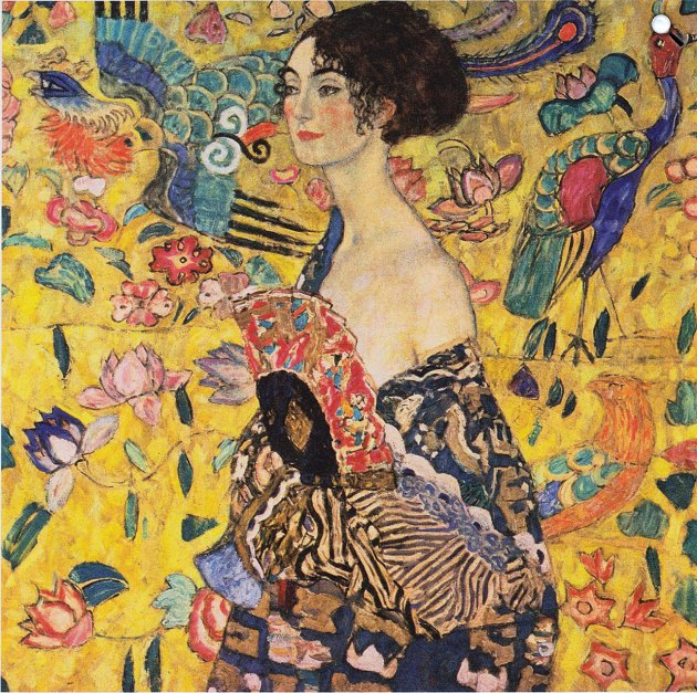 Gustav Klimt: Hölgy legyezővel, 1917-18 (Fotó: Wikimédia)