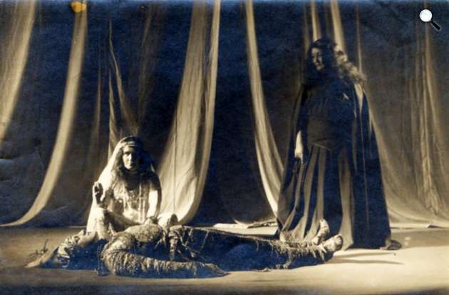 Pásztor Árpád: Savitri - Márkus Emília, Beregi Oszkár, Jászai Mari, Nemzeti Színház, 1913 (Fotó: OSZMI)