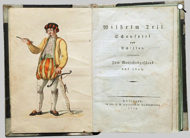 Friedrich Schiller: Tell Vilmos, első kiadás, 1804 (Fotó: Wikimédia)