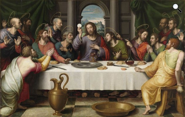 Juan de Juanes: Utolsó vacsora, 16. szd. (Fotó: Wikimédia)
