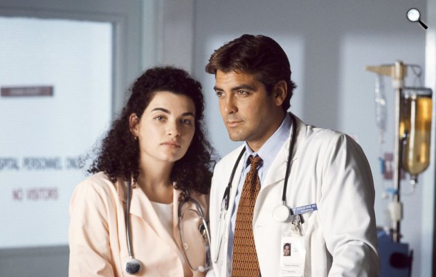 Vészhelyzet (ER) -  Julianna Margulies és George Clooney színészek (Fotó: NBC/listal.com)