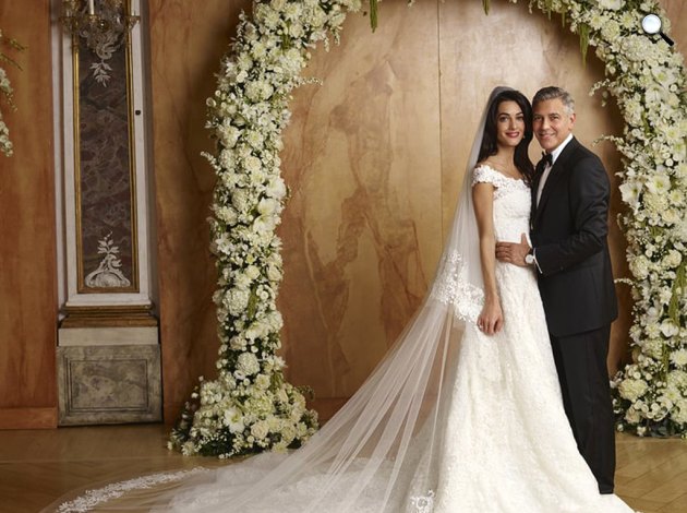 George Clooney színész, rendező és felesége, Amal Clooney ügyvéd (Fotó: listal.com)