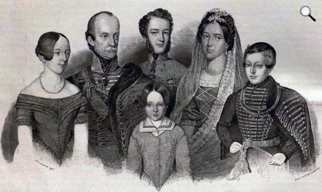 Habsburg József főherceg, Magyarország nádora és családja, 1830-as évek (Fotó: OSZK)