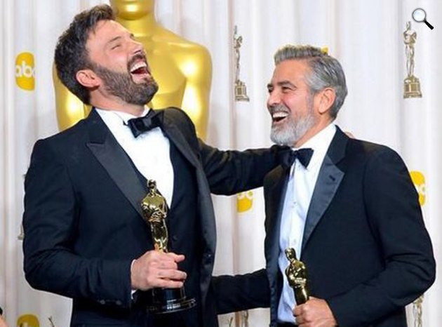 Oscar-díjátadó - Argo c. film producerei Ben Affleck és George Clooney, 2012 (Fotó: listal.com)