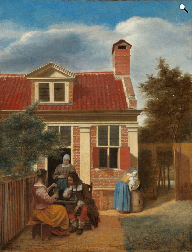 Pieter de Hooch: Személyzet a ház mögött, 1663-65 körül (Fotó: Rijkmuseum/Facebook)