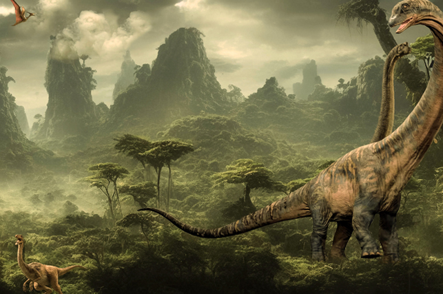 Dinoszauruszok a trópusi őserdőben (Fotó: Pixabay/willgard)