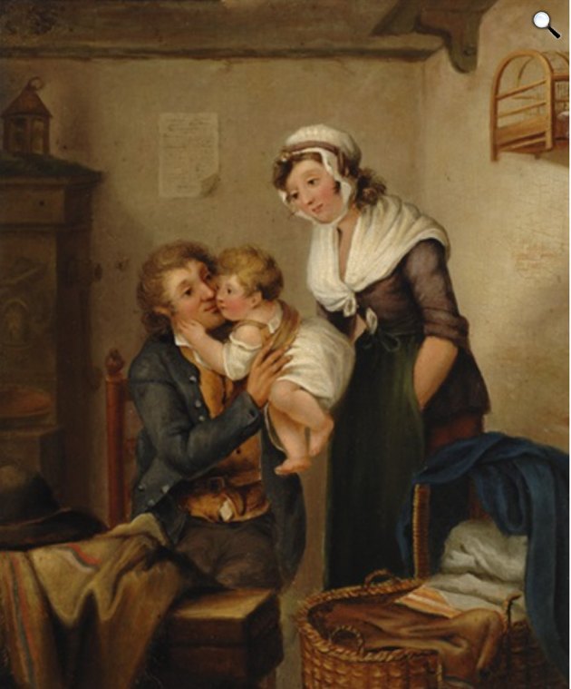 Abraham Wilhelm Floh: Apa, anya és gyermeke (Fotó: Pinterest)