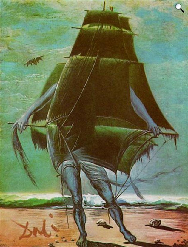 Salvador Dalí: A hajó, 1935 (Fotó: Wikiart)
