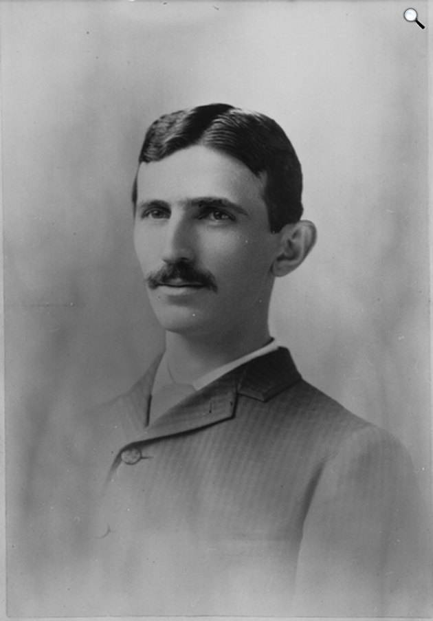 Nikola Tesla (1856-1943) fizikus, feltaláló, villamosmérnök, gépészmérnök, filozófus (Fotó: Napoleon Sarony/Tekniska museet)
