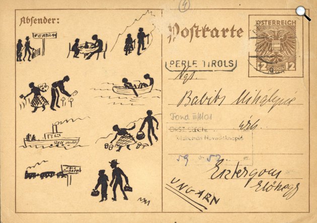 Sárközi György képeslapja Babits Mihályhoz és Babits Mihálynéhoz (Fotó: OSZK)