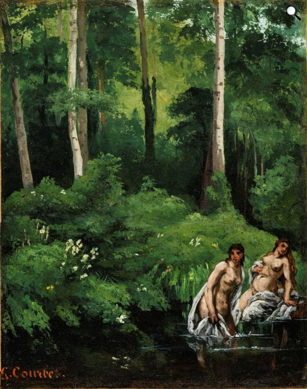 Gustave Courbet: Fürdőző nők az erdőben, 1862 (Fotó: Sothbeys)