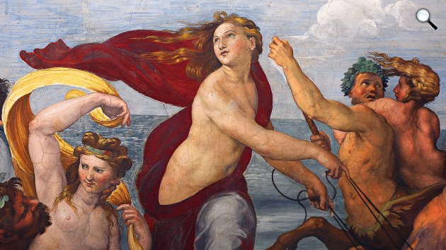 Raffaello Santi: Galatea diadala, 1511, freskó részlet (Fotó: Pannonia Entertainment)