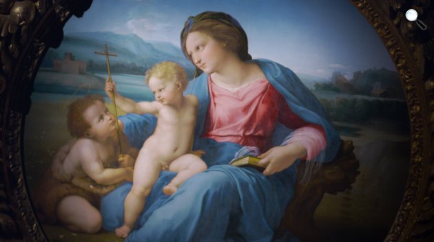 Raffaello Santi: Madonna Alba, c. 1510, freskó részlet (Fotó: Pannonia Entertainment)