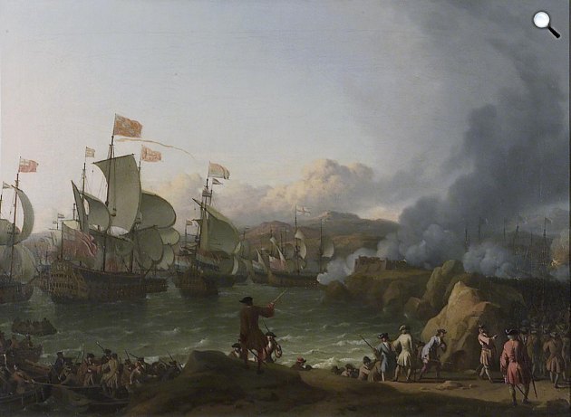 Ludolf Bakhuizen: Csata Vigo Bay-nél, 1702 (Fotó: Wikimédia)