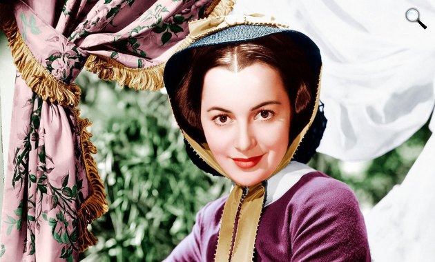 Elfújta a szél - Olivia de Havilland kétszeres Oscar-díjas színésznő, 1939 (Fotó: listal.com)